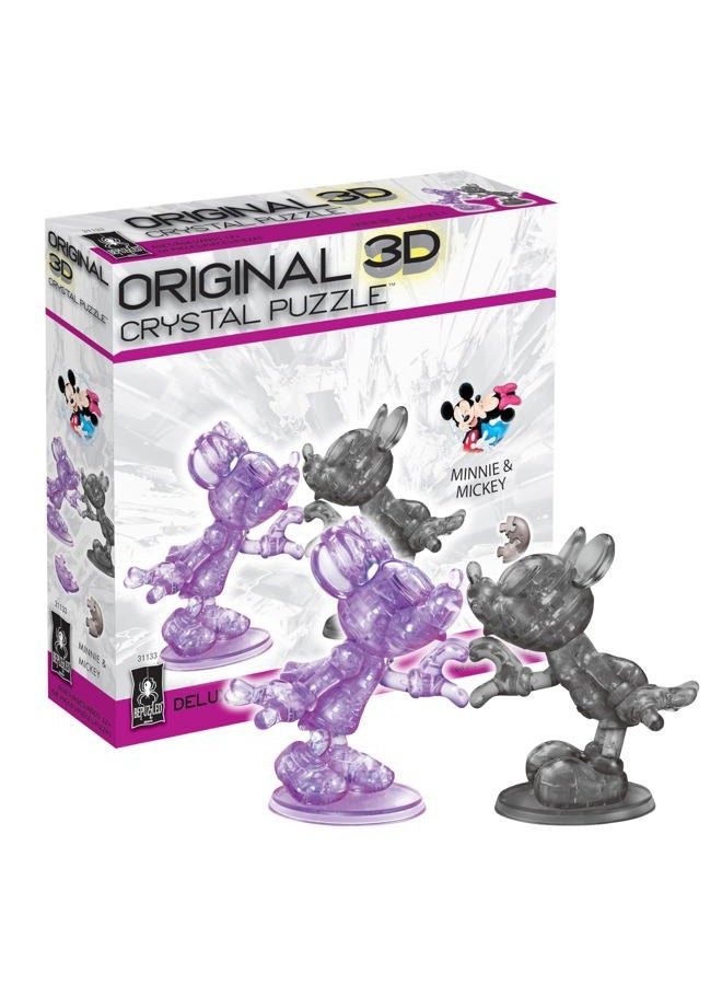 Bepuzzled Disney Minnie and Mickey Mouse Heart Deluxe Original 3D Crystal Puzzle from BePuzzled, 3D Crystal Puzzles and Brainteasers for Puzzlers and Collectors Ages 12 and Up - Image 1