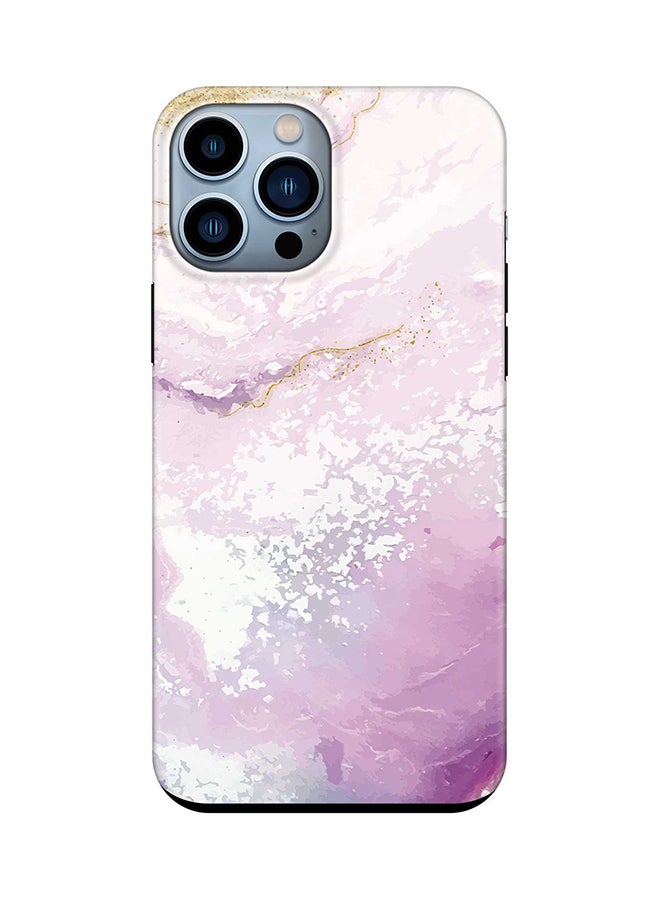 Stylizedd Tough Pro Series Case for Apple iPhone 14 Pro Max Dual Layer hybrid PC & TPU Customized Mobile Cover Shield with inner TPU protection Matte Finish - Marble Print Marine