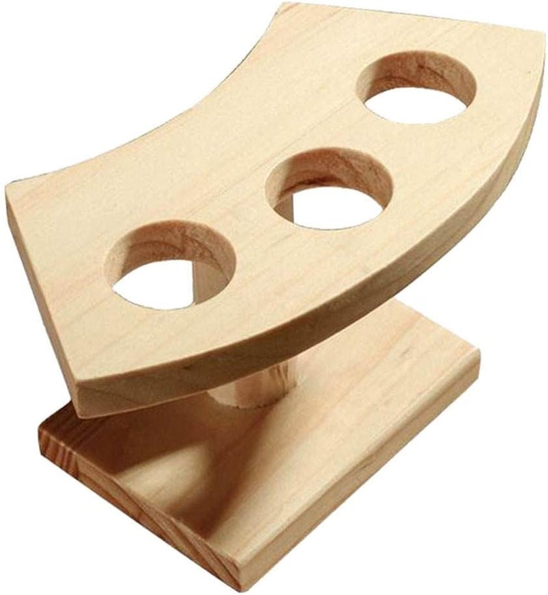 klarako Natural Wooden Food Cone Display Tamaki Stand Cake Desserts Chips for Restaurants, Catered Events, Party Or Buffets, 3 Sizes to Choose  as described, 3 Hole - Image 1