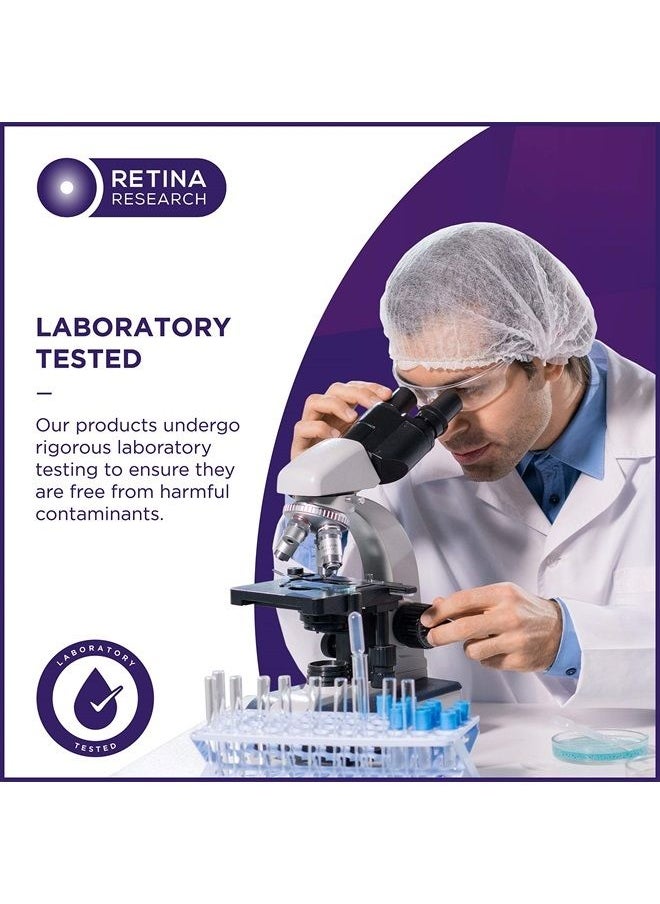 Retina Research - Lutein & Zeaxanthin Eye Vitamins Supplement - Supports Central Macula - Formulated by Doctors - 3rd Party Certified - Hypoallergenic - 60 Softgels - Image 1