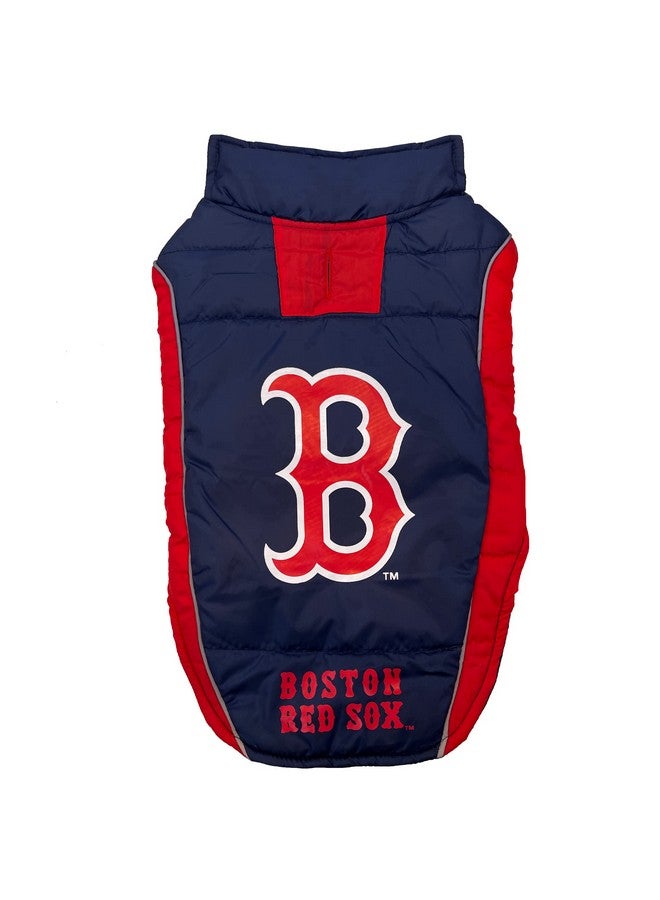 Pets First MLB Boston Red Sox Puffer Vest for Dogs & Cats, Size Large. Warm, Cozy, and Waterproof Dog Coat, for Small and Large Dogs/Cats. Best MLB Licensed PET Warming Sports Jacket - Image 1