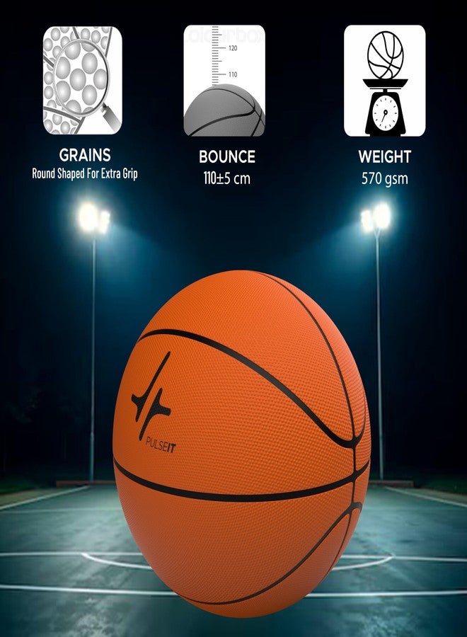 PULSEIT PulseITBounceX Size 7 Professional Basketball for Indoor & Outdoor Games, Training | Perfect for Kids, Adults, Athletes & Basketball Ideal for All Court Surfaces (Orange) - Image 5