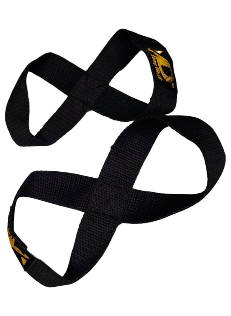 MD - Figure-8 Weightlifting Wrist Straps For Pull Up Bars Powerlifting Gym, 2Pcs - Image 1