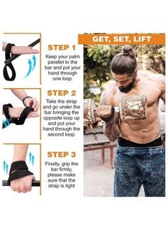 MD Figure-8 Weightlifting Wrist Straps For Pull Up Bars Powerlifting Gym, 2Pcs  - Image 4