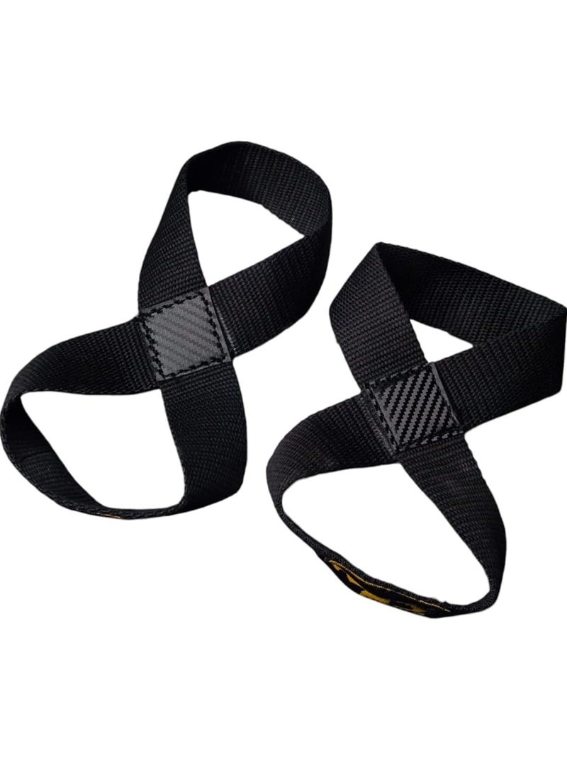 MD - Figure-8 Weightlifting Wrist Straps For Pull Up Bars Powerlifting Gym, 2Pcs - Image 1