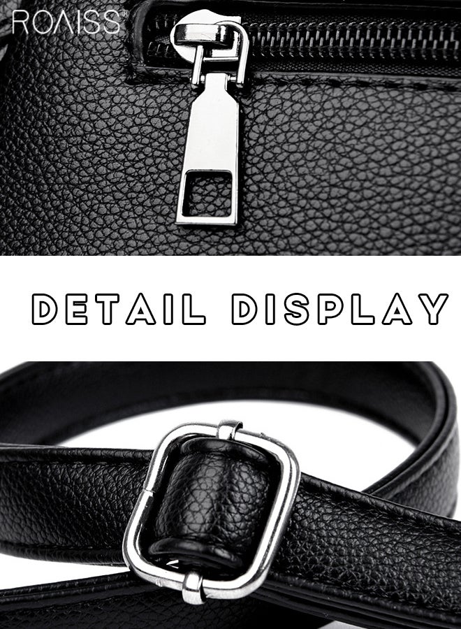 roaiss Fashionable Casual Flip Crossbody Bag Women'S Daily Commuting Pu Leather Material Adjustable Strap Shoulder Bag - Image 3