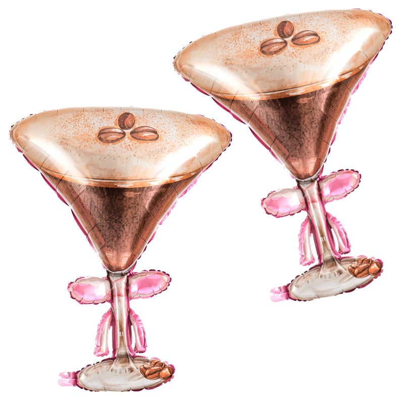 Civaner 2 Pcs Espresso Martini Balloon 32 x 26 Inches Giant Foil Espresso Martini Balloons a Tini Bit Older Birthday Party Decorations for Bachelorette Bridal Shower Wedding Party Supplies - Image 3