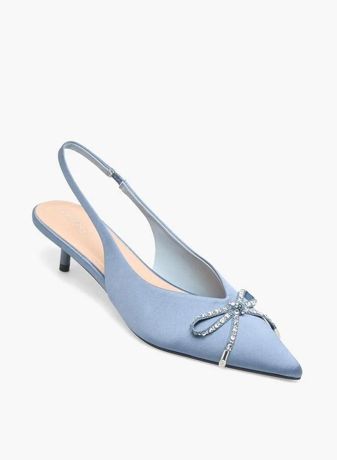 سيليست Women Embellished Slingback Kitten Heel Shoes