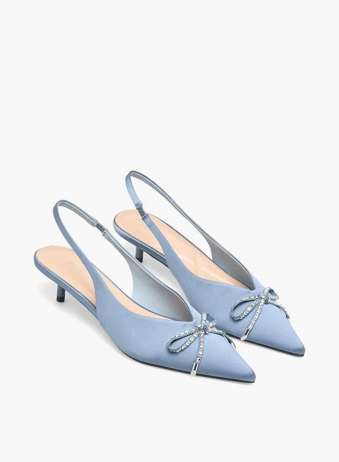 سيليست Women Embellished Slingback Kitten Heel Shoes