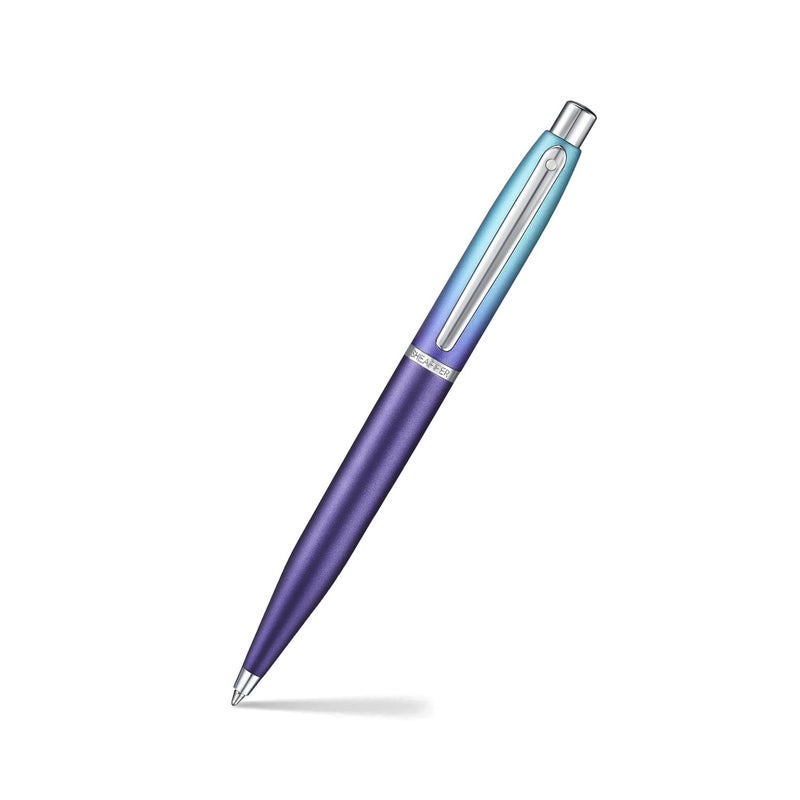 SHEAFFER Giftset Sheaffer Expressions Vfm 9430 Gradient Blue With Chrome Trims Bp With Metallic Purple L Zip Cch - Image 2