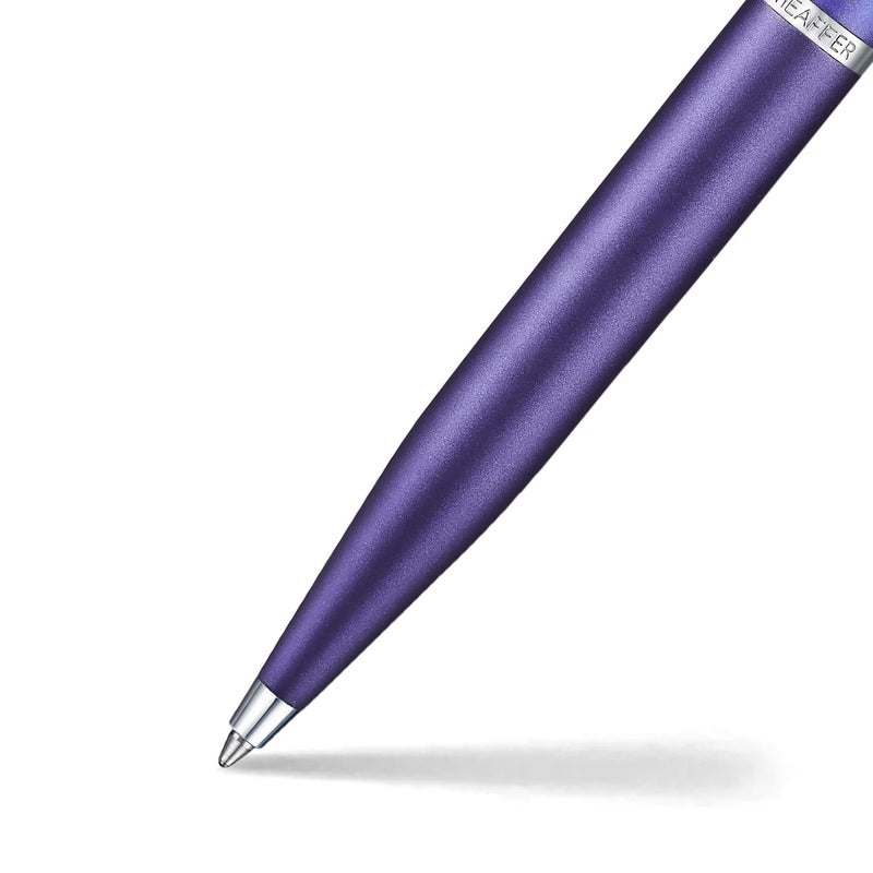 SHEAFFER Giftset Sheaffer Expressions Vfm 9430 Gradient Blue With Chrome Trims Bp With Metallic Purple L Zip Cch - Image 5