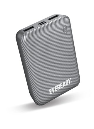 Fast Charger Portable Power Bank Mini 10000mAh - Compact Battery w/ Charge Indicator, 2x INPUT PORTS (1x USB-C, 1x Micro USB), 2 OUTPUT PORTS (2x USB-A), for iPhone, iPad, Android, Samsung - Silver - pzsku/Z4A76EF08D3B8E94E49A4Z/45/_/1705058649/70e1583b-97e0-4531-a4e4-3024957d78d2