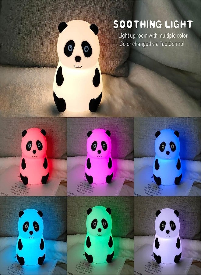 SHREE HANS CREATION Night lamp, Cute Panda Night Light for Kids,Nursery Silicone Night Light,7-Color Changing Lamp,Room Decor (Panda lamp) - Image 4