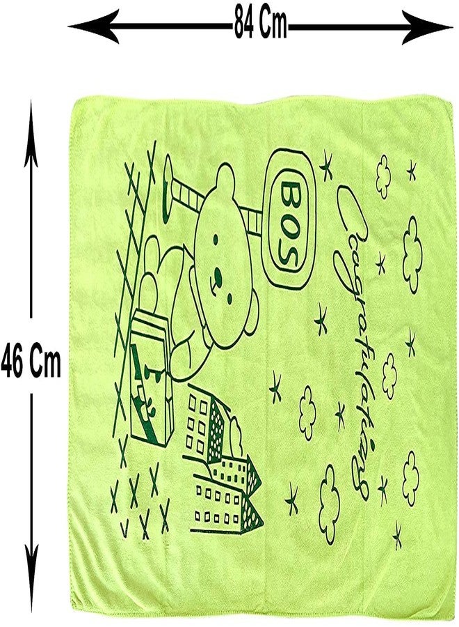 Sanvi Towel/Bath Towel / 100% Cotton Washcloth for New Born Baby/Infants/Toddlers (0-5 Year) Medium (60 cm * 120 cm) (Colours & Prints Vary) (Pack of 2) - Image 3