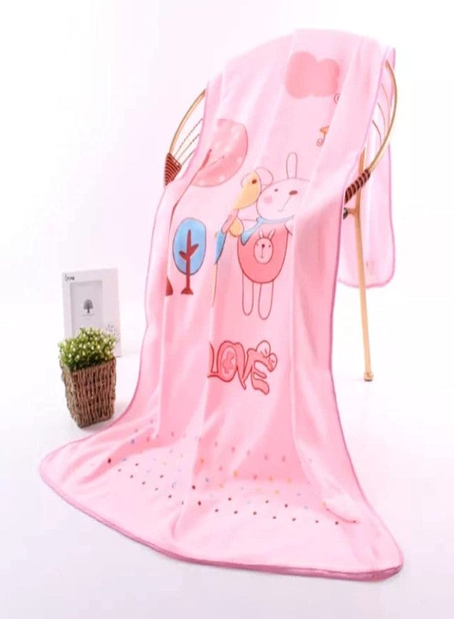Sanvi Towel/Bath Towel / 100% Cotton Washcloth for New Born Baby/Infants/Toddlers (0-5 Year) Medium (60 cm * 120 cm) (Colours & Prints Vary) (Pack of 2) - Image 2