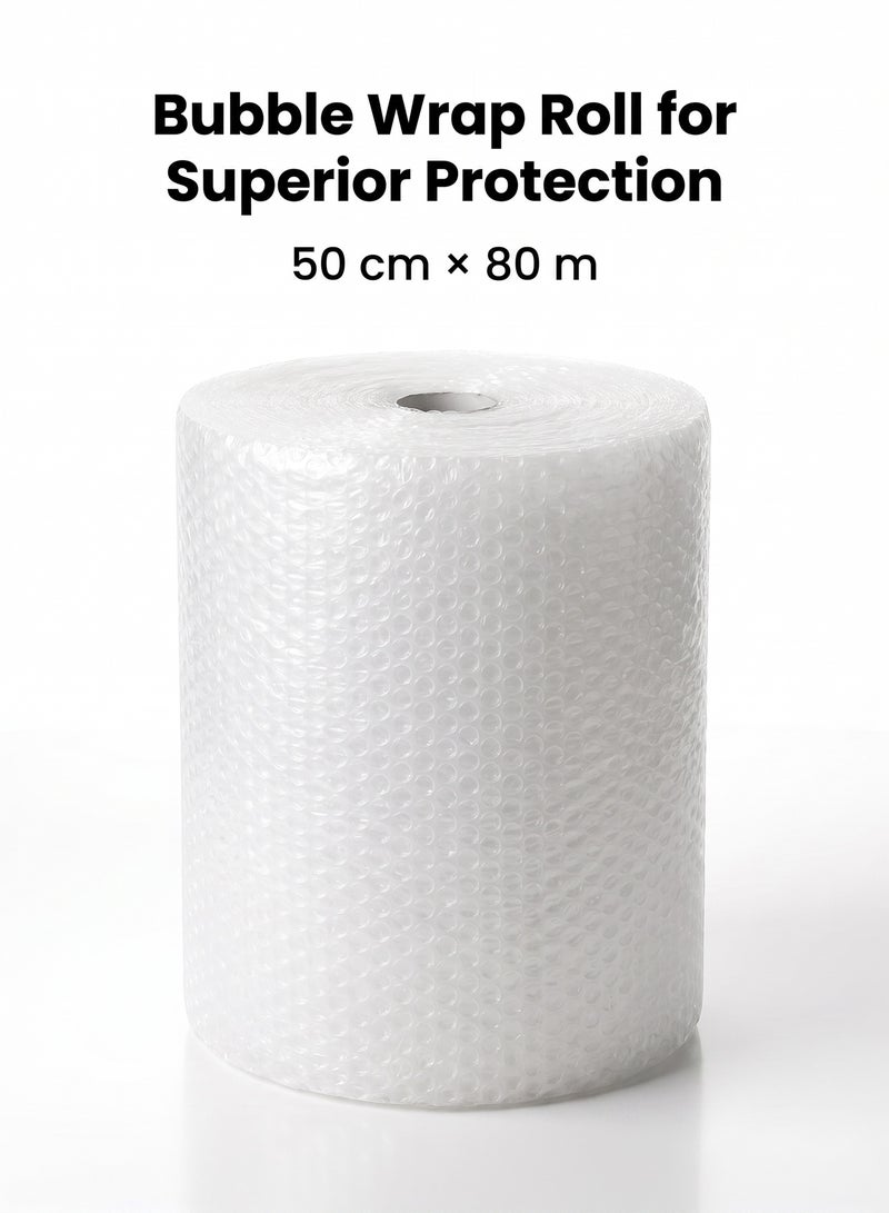 M-Smart Air Bubble Wrap Roll for Ultimate Protection Size 50cm x 80m - Plastic Roll Suitable for Safe Shipping and Moving Furniture Without Scratches - Image 1
