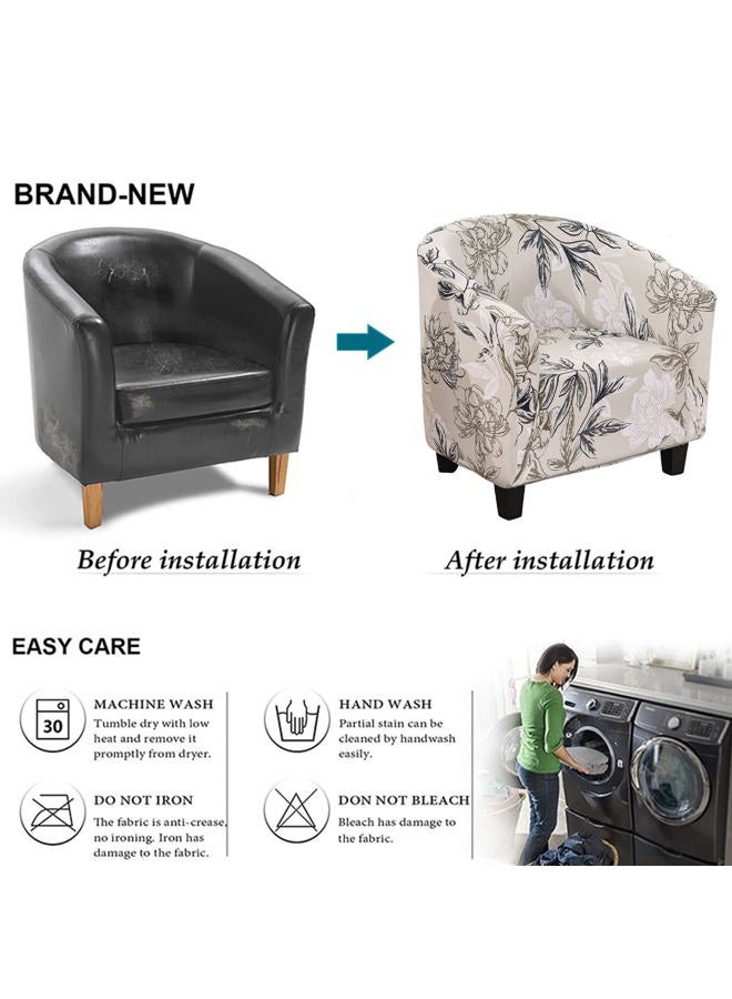 NILUOH Club Chair Slipcover Tub Chair Cover Stretch Armchair Covers Sofa Cover Furniture Protector for Living Room (A54) - Image 5