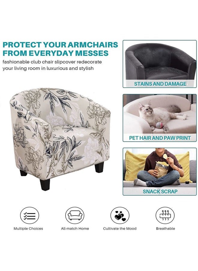 NILUOH Club Chair Slipcover Tub Chair Cover Stretch Armchair Covers Sofa Cover Furniture Protector for Living Room (A54) - Image 4