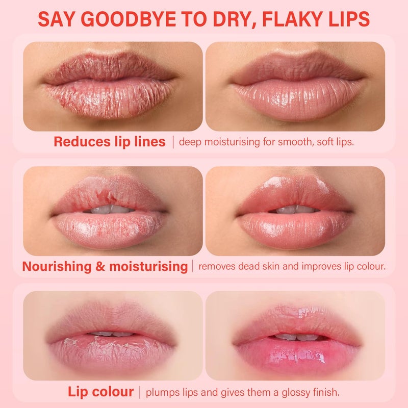ulluxe Lip Mask Set 4 Pcs, Overnight Lip Sleeping Mask with Shea Butter, Hyaluronic Acid & Vitamin C Nourishes Hydrates Dry, Flaky Lips, Moisturizing Lip Repair Balm & Butter, Lip Care Gift for Women - Image 5