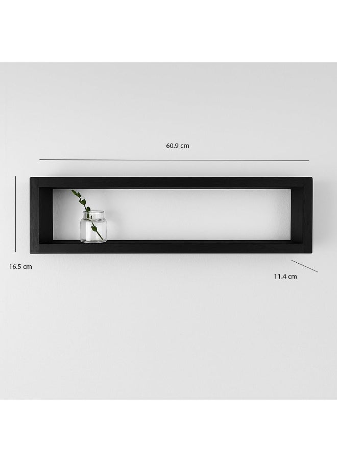 Horoof Home Horoof Home® Floating Rectangle Wall Shelf – Rustic Wooden Bathroom & Kitchen Storage  - Image 3