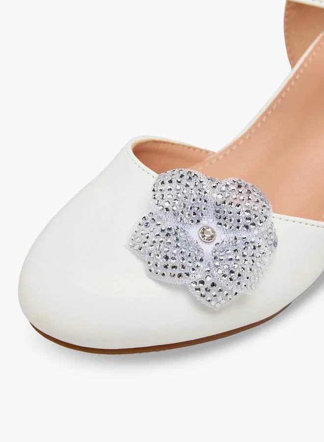 Flora Bella By Shoexpress WHITE Girls Block Heel Shoes for Women | Best Price UAE