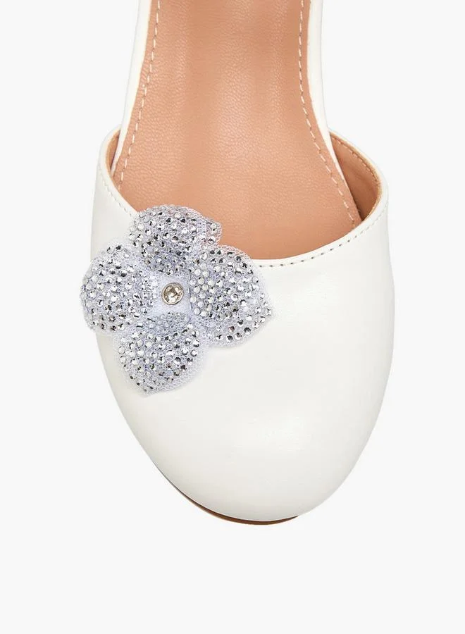 Flora Bella By Shoexpress WHITE Girls Block Heel Shoes for Women | Best Price UAE