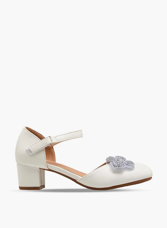 Flora Bella By Shoexpress WHITE Girls Block Heel Shoes for Women | Best Price UAE