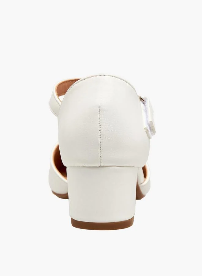 Flora Bella By Shoexpress WHITE Girls Block Heel Shoes for Women | Best Price UAE