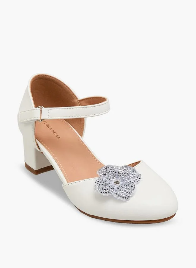 Flora Bella By Shoexpress WHITE Girls Block Heel Shoes for Women | Best Price UAE