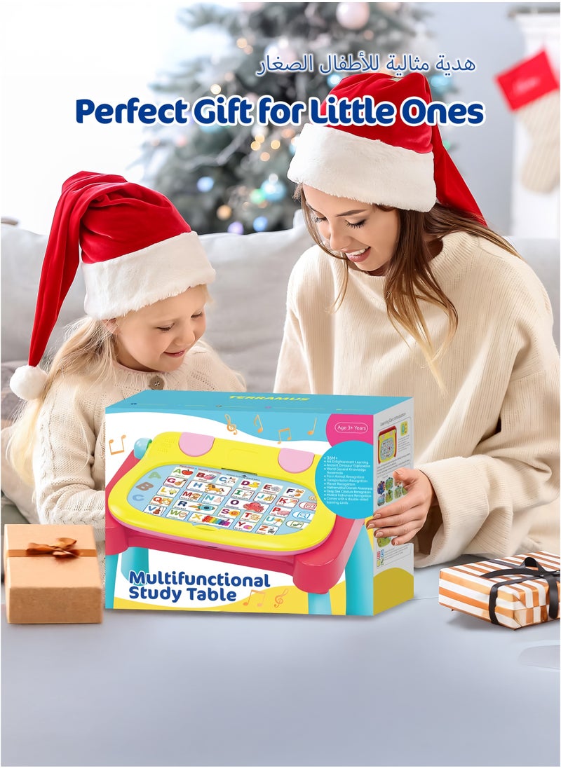 Multifunctional Musical Learning Writing and Drawing Table for Babies, Toddlers and Kids with 24 Key Piano Tones – Touch Learn and Play Montessori Activity Center Desk Interactive Educational Toy for Children 2 to 5 years old, Preschool's Plug And Play Learning Desk Toy, Perfect Gift for Early Learners, Back to School Present, Baby Showers, Birthdays, Christmas, Eid/Ramadan and Any Special Occasions for Your Little Ones