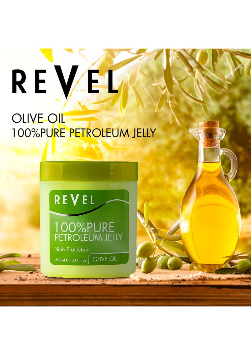 Revel ريفيل للعناية بالبشرة، زيت الزيتون 100% هلام البترول النقي 125 مل، العناية بالبشرة، واقي البشرة، ينعم، يهدئ، يرطب، الاستحمام والجسم، الجمال، أزرق - Image 2