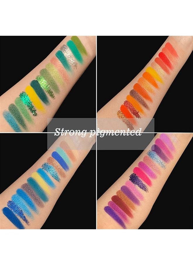 MYUANGO - Beauty Glazed Eyeshadow Palette Color Board 60 Color Eye Shadow Palette Sets 4 in 1 Make Up Palate With Brushes Mattes Metallic Shimmers Violet Cream Makeup Pallet Long Lasting Easy to Apply - Image 1