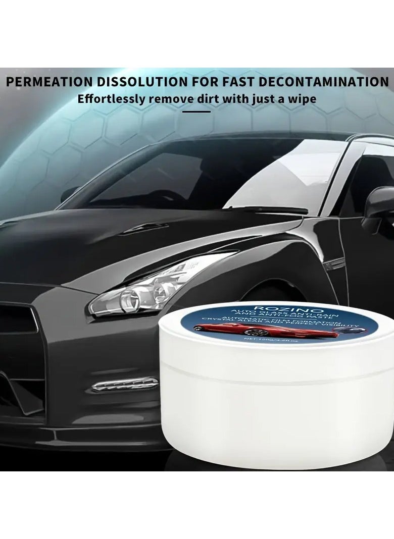 Rozino Automotive Glass Cleaning Cream - Stain Remover, Anti-Fog & Rain Repellent for All Car Windows, Fit, Enhances Visibility in All Weather Conditions  - Image 2