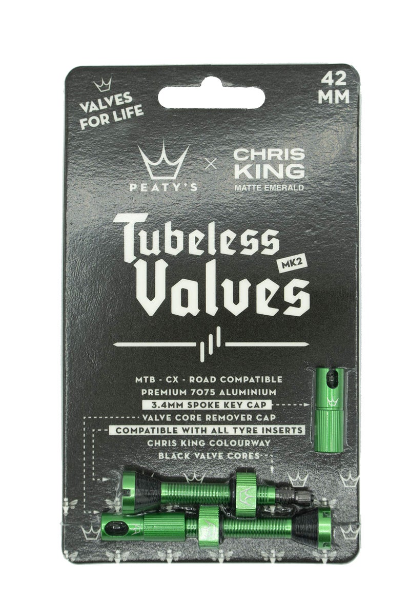 Peaty'S X Chris King (Mk2) Tubeless Valves  42Mm  Emerald - Image 2
