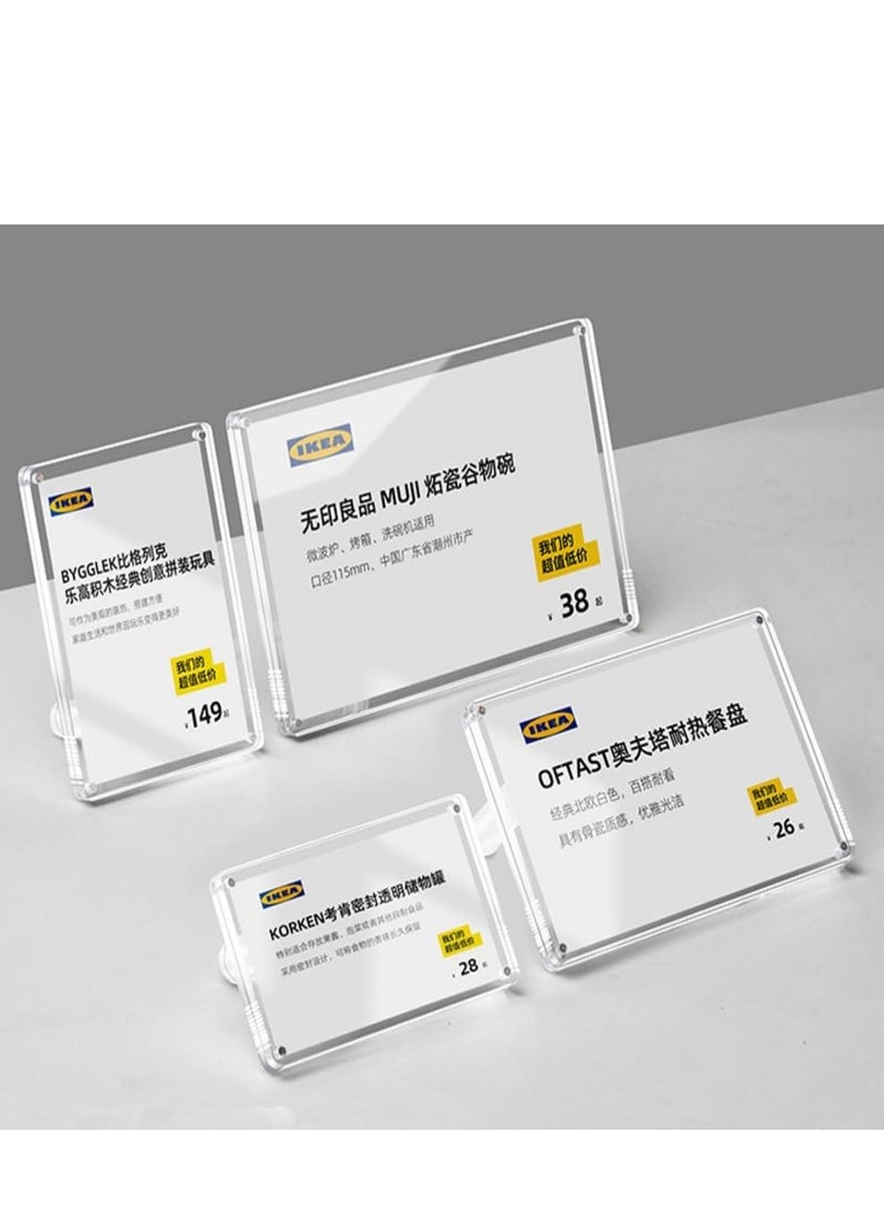 Eckek حامل بطاقة السعر الأكريليكي إيكك لعرض العلامات وحامل بيانات الإعلانات - Image 4