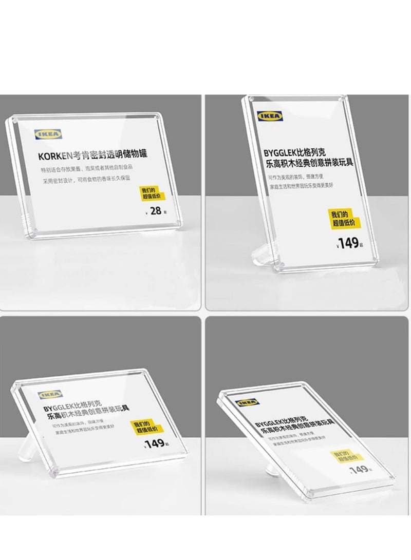 Eckek حامل بطاقة السعر الأكريليكي إيكك لعرض العلامات وحامل بيانات الإعلانات - Image 5