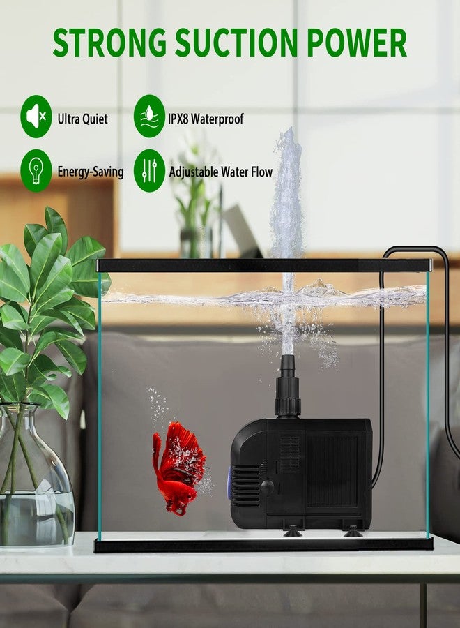 FREESEA 8W 160 GPH Small Submersible Pump for Aquarium Fish Tank, Pond Fountain, Hydroponic, aquapon - Image 3
