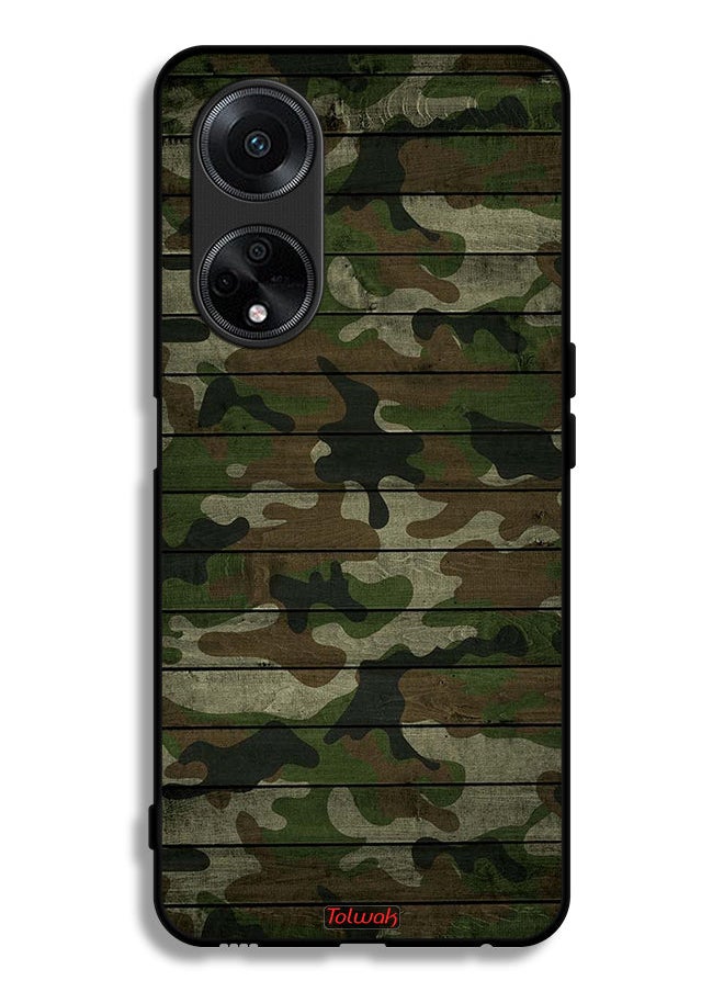 Tolwak Oppo A98 5G Protective Case Cover Camouflage Wooden Pattern  - Image 1