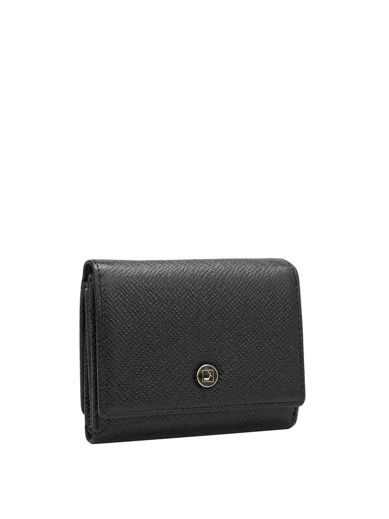 Da Milano Genuine Leather Black Ladies Wallet