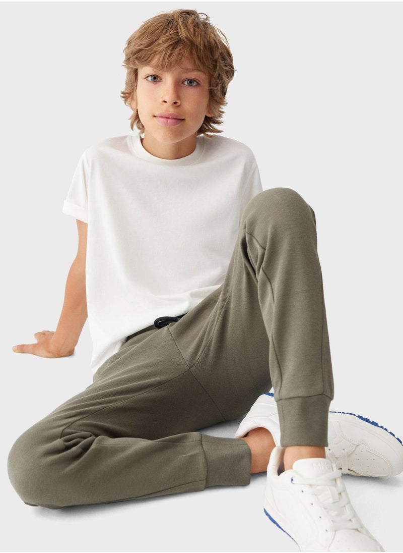 MANGO - Kids Drawstring Sweatpants - Image 1