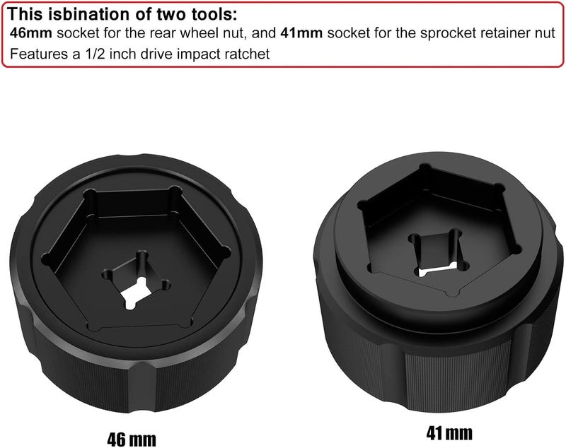 Moker Rear Wheel Axle Nut Socket Tool 41mm + 46mm for Ducati Motorcycles - Image 2