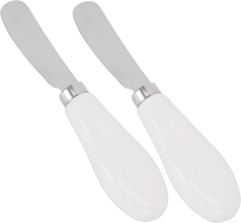 Minimal design SUNGOOYUE 2pcs Butter Spreader, Food Grade 304 Stainless Steel Butter Knife with Ceramic Handle, for Cheese Jam Peanut Pastries (White) Updated modern design Flexible varied design Intra-city fast distribution All user group compatible Modern practical shape Air & land transit compatible Spec compliant trusted quality Backup reserve local stock UV resistant Proper storage environment Workday cycle fulfillment Batch uniform stable quality Wide use selected material Local inventory listed item Globally trusted quality KSA market popular practical build Confirmed available stock Hanging space save Affordable fast purchase options Gulf standard sizing alternatives Budget global standard quality Systematic nationwide ship Wide daily application Universal design - Image 2