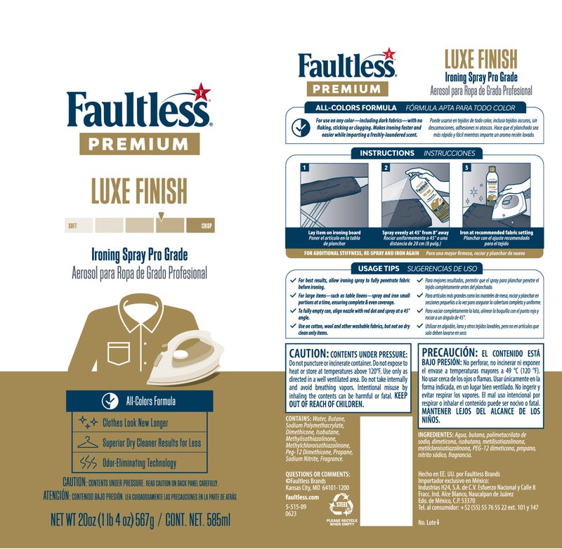 Faultless Premium Luxe Spray Starch (20 Oz, 4 Pack) Spray Starch for Ironing that Makes Your Clothes New Again, Use as a Spray on Starch that Reduces Ironing Time with No Flaking, Sticking or Clogging - Image 3