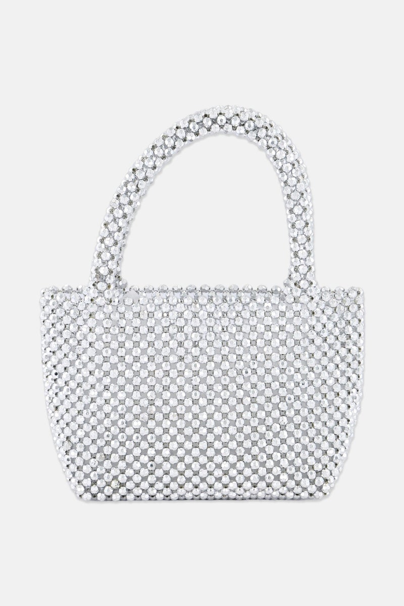 Moda Luxe Women Donna Evening Bag 15 H x 25 L x 8 W cm, Silver  - Image 2