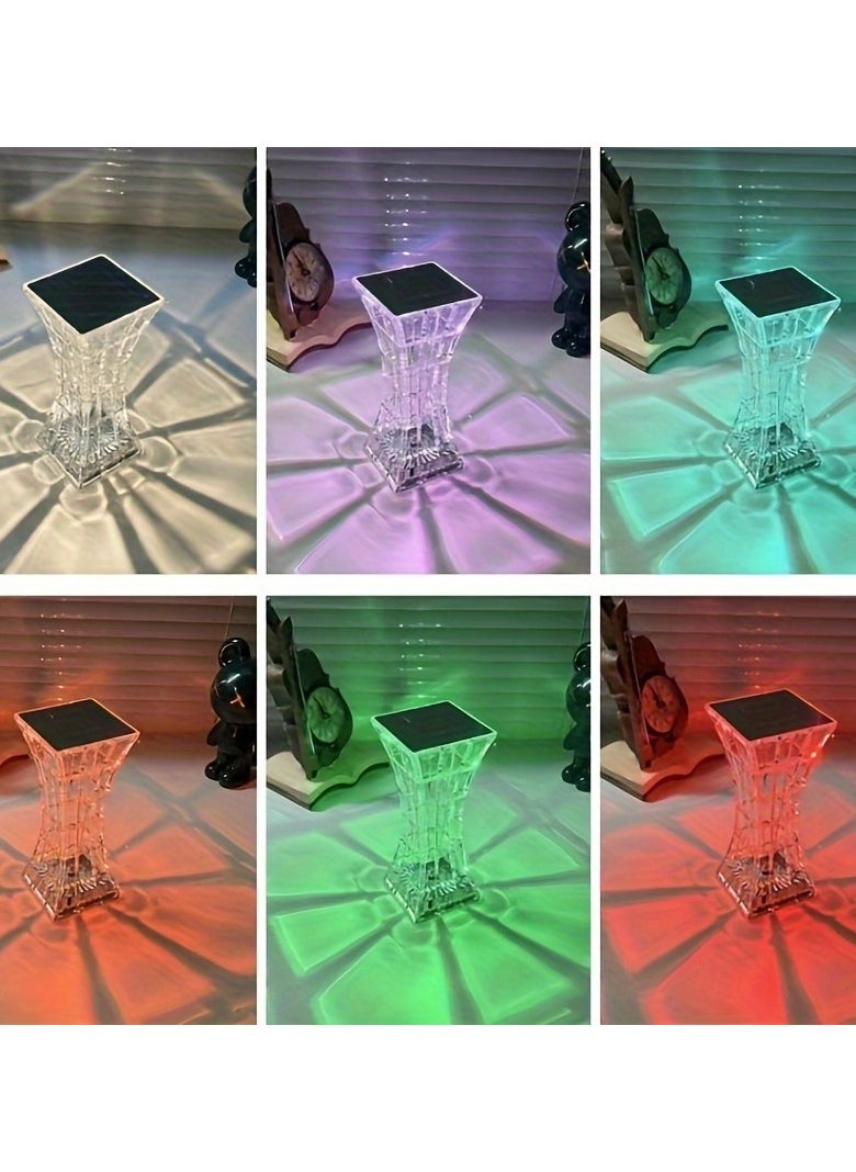 Happy Light - Rechargeable Acrylic Diamond Table Lamp White - Image 1