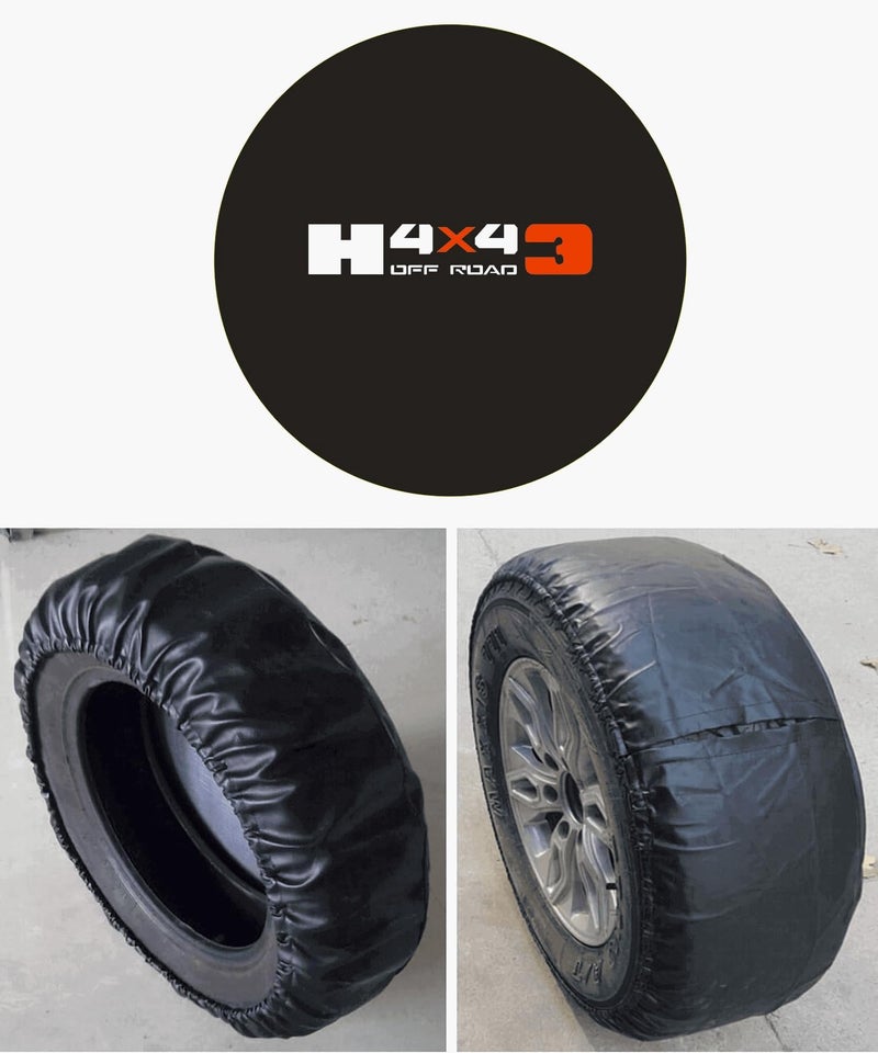 Aolowewin for Jeep, Hummer H3 Spare Tire Cover, Spare Wheel Cover, (4X4 Off Road) Tire Cover Protector, Waterproof Dustproof Back Spare Tire Protector (XL: 285/75 R16 (H3 5.3L)) - Image 3
