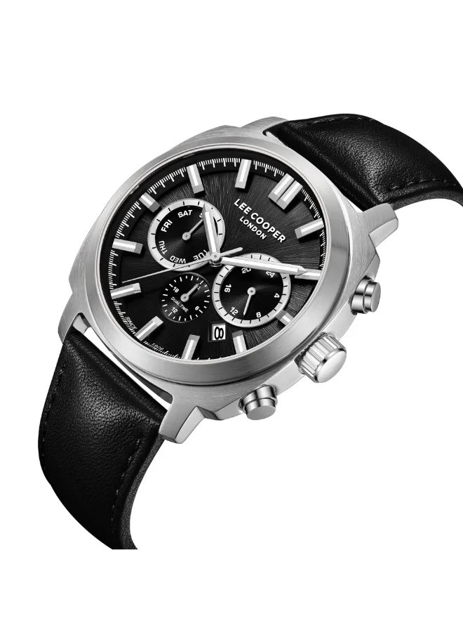 لي كوبر Men's Leather Multi Function Watch LC08172.351 - 42 mm