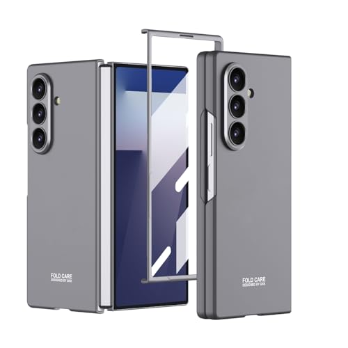 Midkart Matte Case Compatible with Samsung Galaxy Z Fold 7 (Release 2025) with Front Glass Cover Hard PC Thin Independent Camera Protection, Grey - Image 1