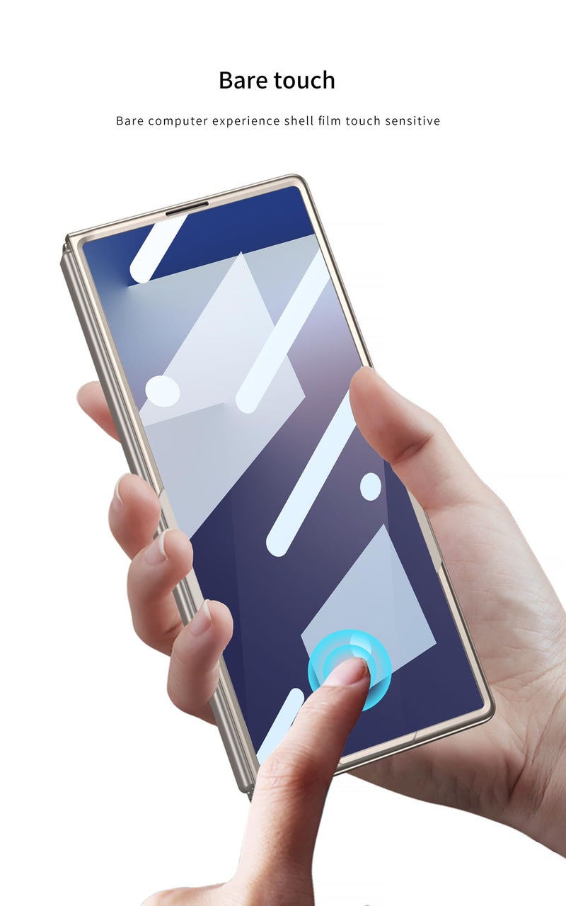 Midkart Matte Case Compatible with Samsung Galaxy Z Fold 7 (Release 2025) with Front Glass Cover Hard PC Thin Independent Camera Protection, Grey - Image 5