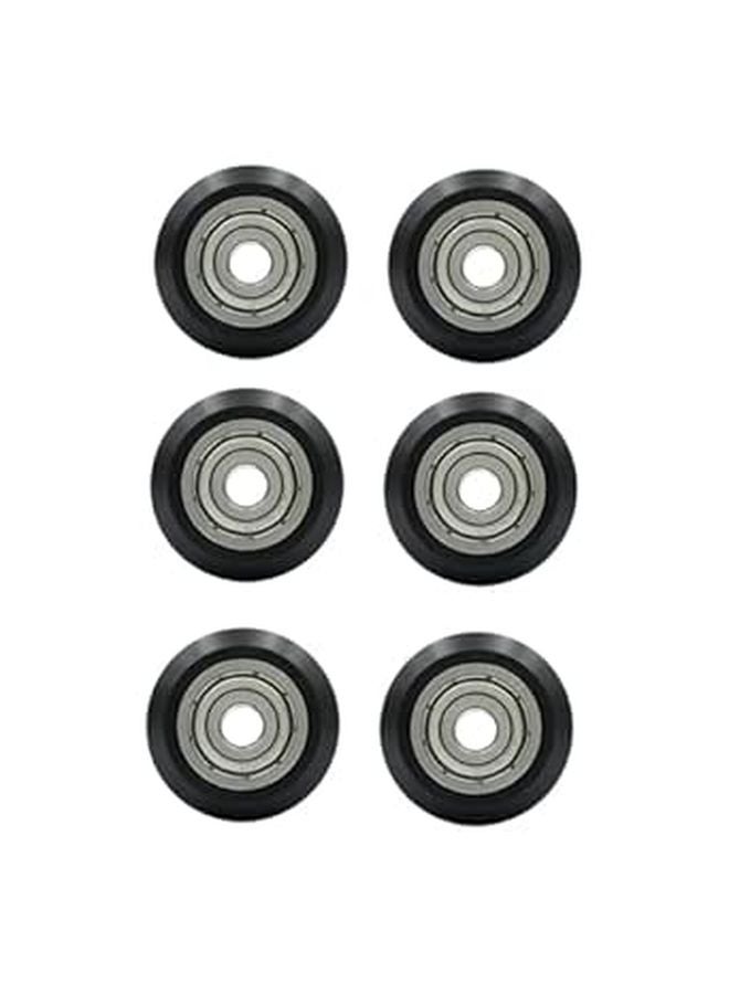 6 Pcs Large Plastic Pulley Wheel 5mm Bore Ball Bearings V Groove For 3D Printer Rollers - Image 1